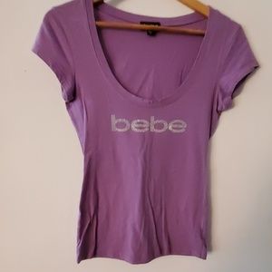 bebe Tops - Bebe Purple T Shirt - M bebe Tops - Bebe Purple T Shirt - M
